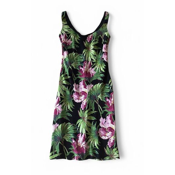 Mica Floral Ruffle Rayon Dress Women’s Size S Vintage USA 90s Y2K  Excellent Con - Picture 1 of 7